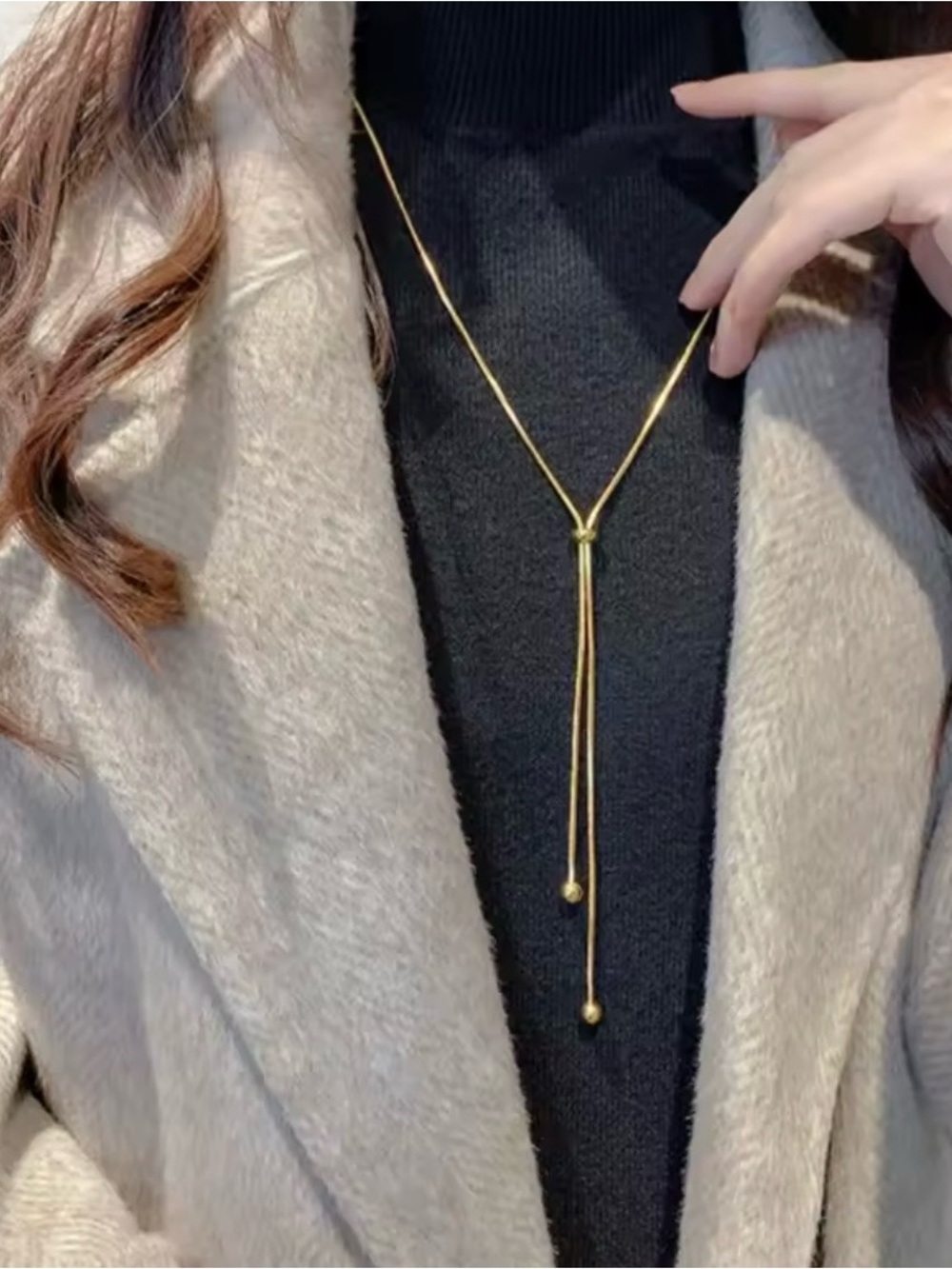 Classic Gold Plated Lariat Necklace!